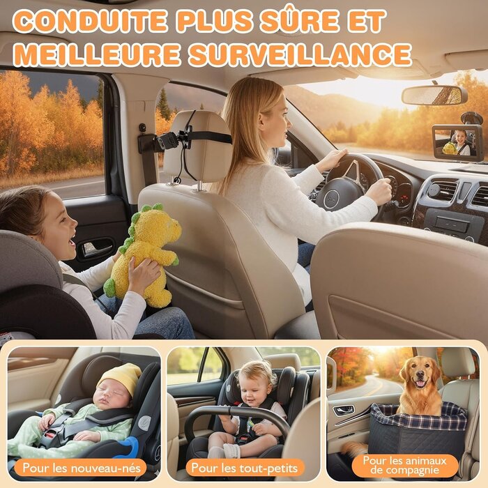 Miroir de surveillance bébé caméra 1080P - 32% de remise