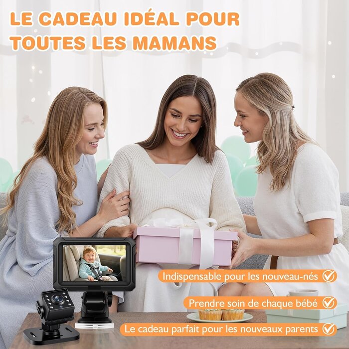 Miroir de surveillance bébé caméra 1080P - 32% de remise