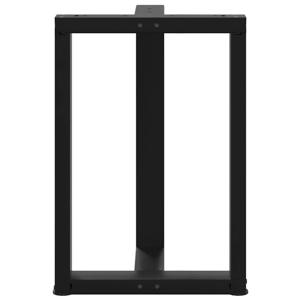 Pieds de table en T 60x35 cm - Acier noir - Lot de 2 - 34% de remise