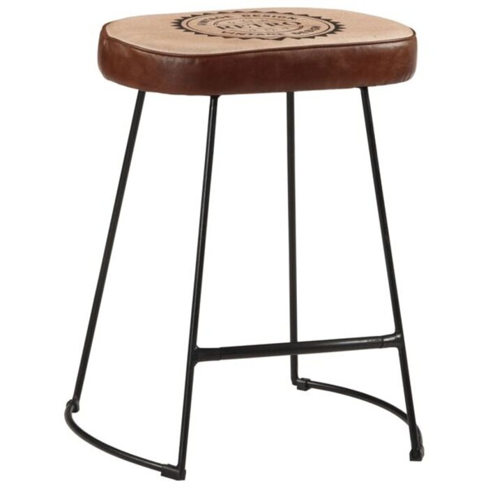 Lot de 2 tabourets de bar style rétro marron - 34% de remise