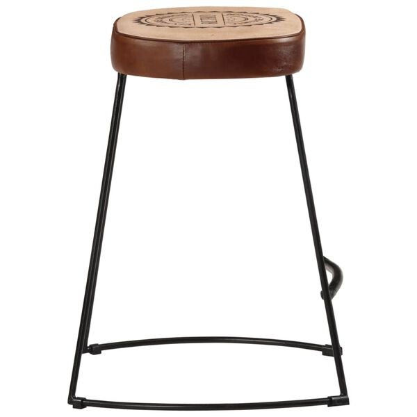 Lot de 2 tabourets de bar style rétro marron - 34% de remise