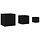 Set de 3 tables gigognes chêne noir - 45x45x45 cm - 32% de remise