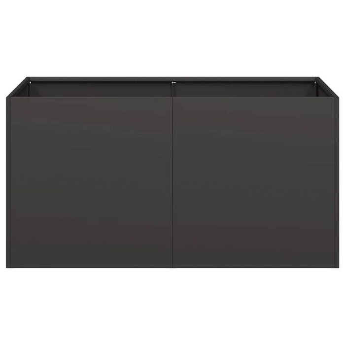 Jardinière en acier noir 80x40x40 cm - 33% de remise