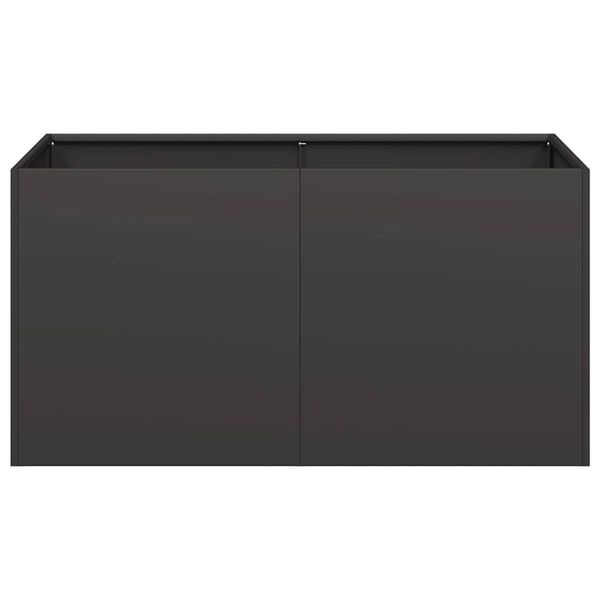 Jardinière en acier noir 80x40x40 cm - 33% de remise