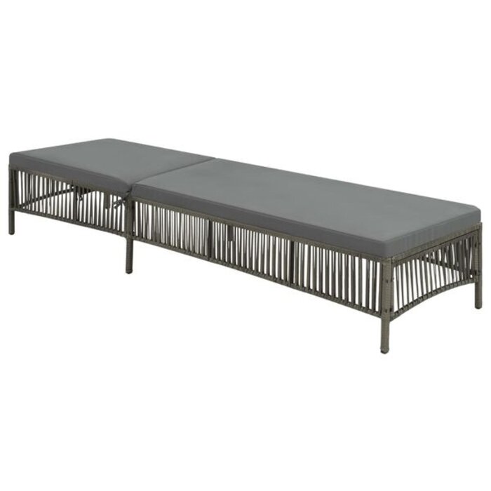 Bain de soleil résine tressée gris 197cm - 34% de remise