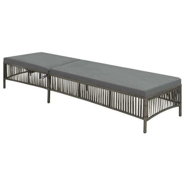 Bain de soleil résine tressée gris 197cm - 34% de remise