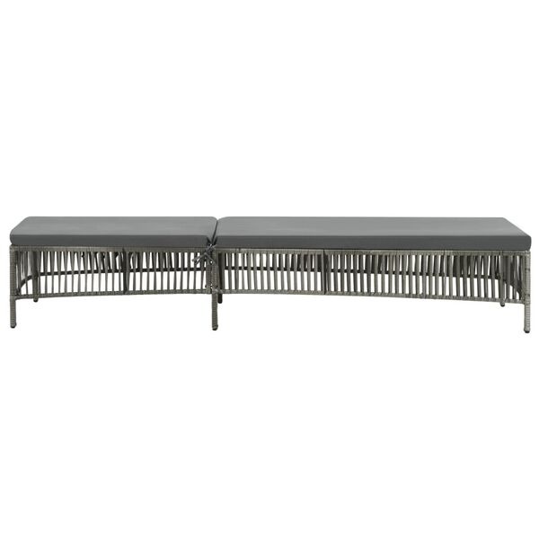Bain de soleil résine tressée gris 197cm - 34% de remise