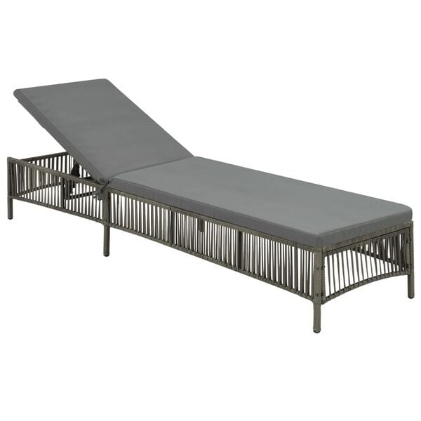 Bain de soleil résine tressée gris 197cm - 34% de remise