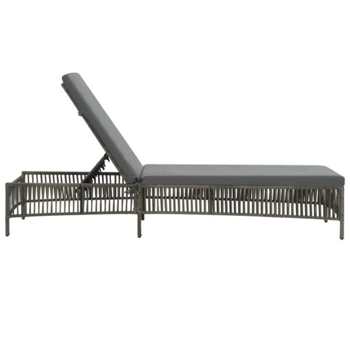 Bain de soleil résine tressée gris 197cm - 34% de remise