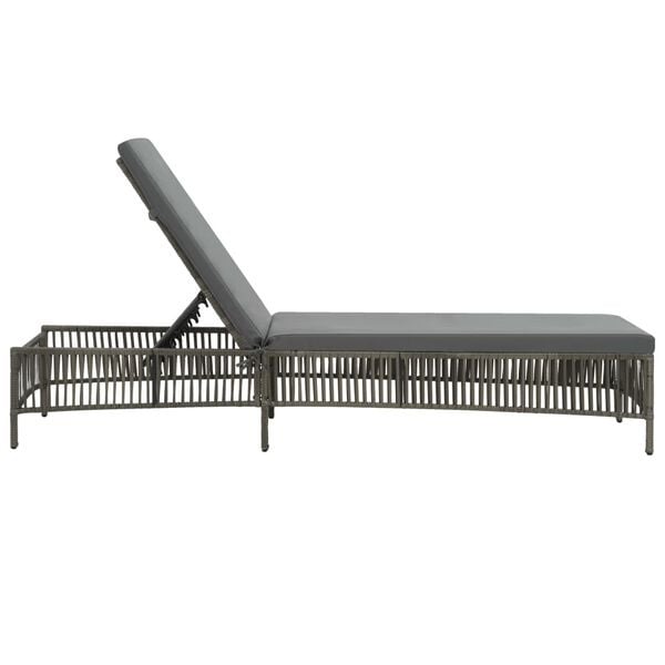 Bain de soleil résine tressée gris 197cm - 34% de remise