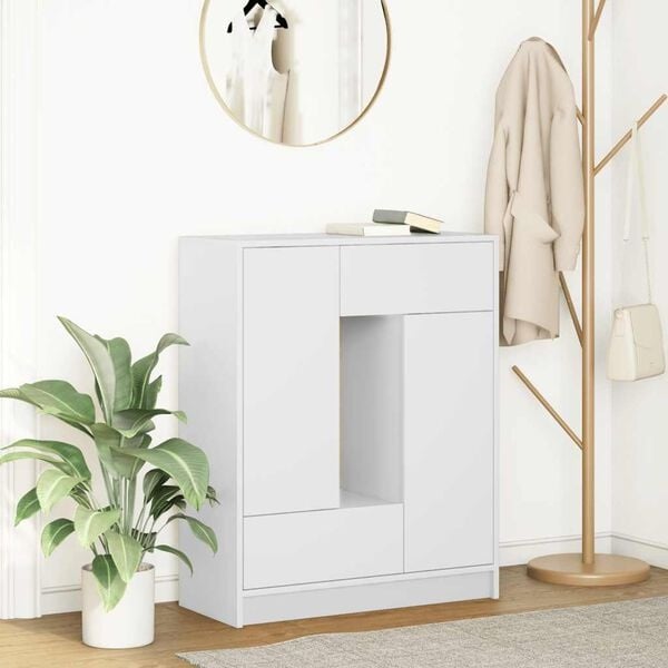 Buffet avec tiroirs et portes 73x31x90 cm blanc - 34% de remise
