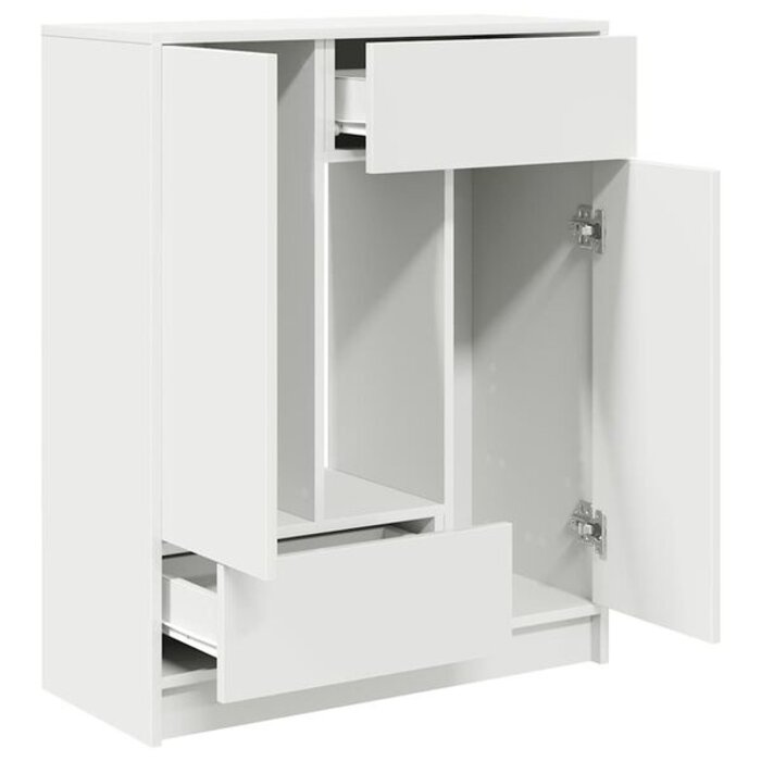 Buffet avec tiroirs et portes 73x31x90 cm blanc - 34% de remise