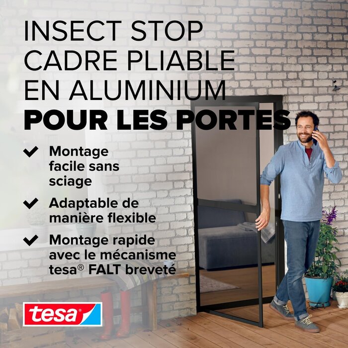 Moustiquaire de porte ajustable - 34% de remise - Aluminium Gris Anthracite