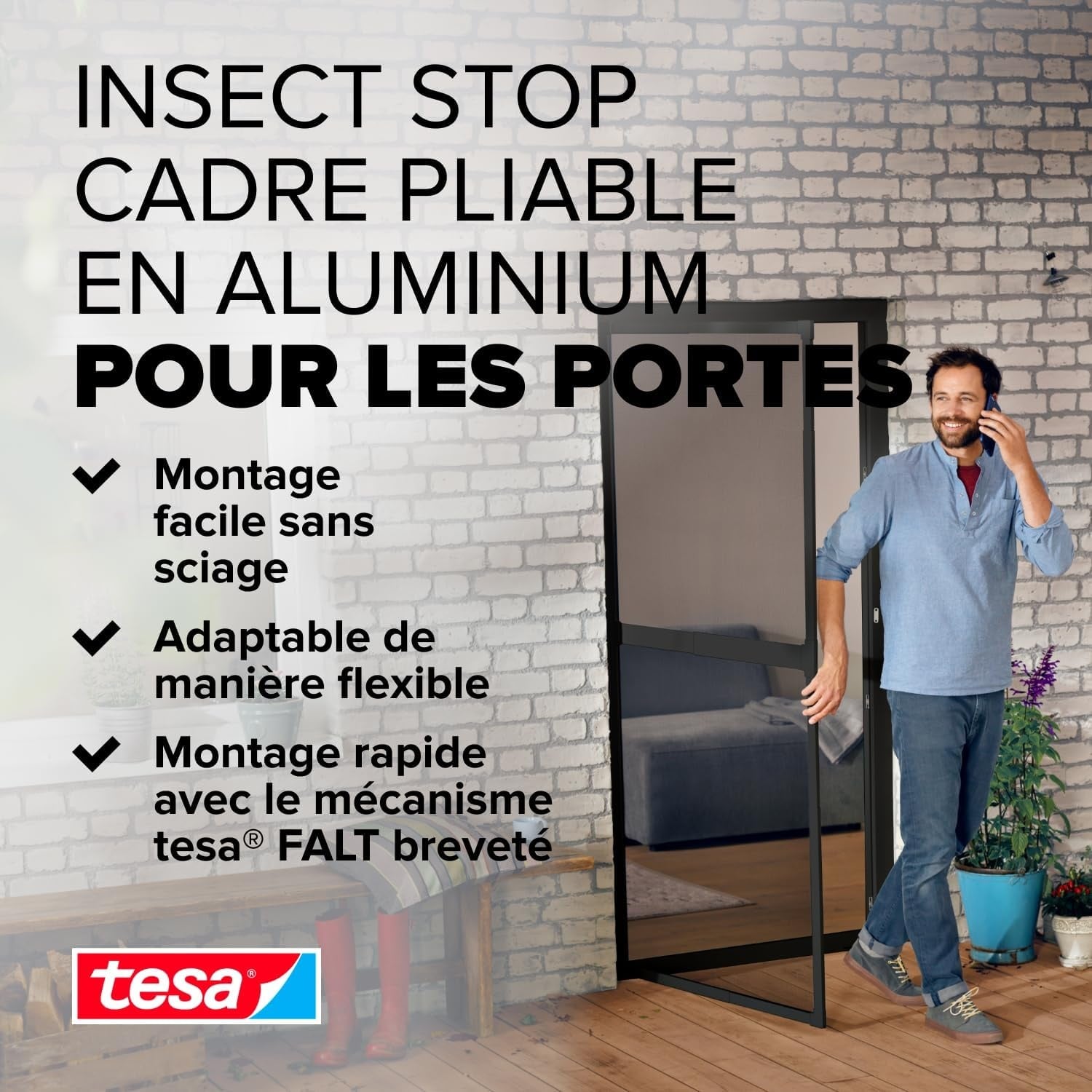 Moustiquaire de porte ajustable - 34% de remise - Aluminium Gris Anthracite