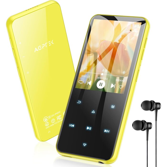 Lecteur MP3 64 Go Rose - Bluetooth 5.3 - 33% de remise - État déballé