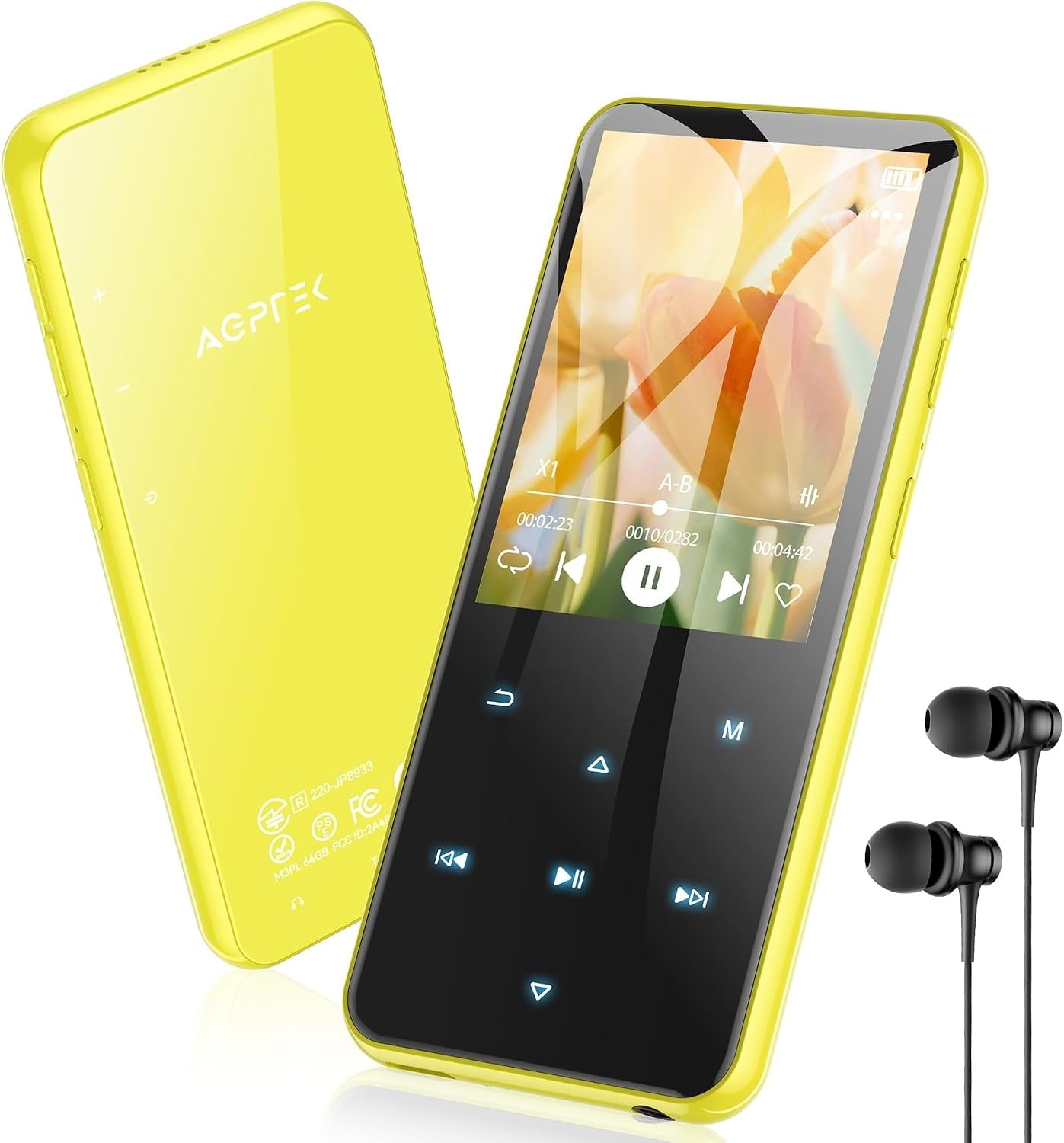 Lecteur MP3 64 Go Rose - Bluetooth 5.3 - 33% de remise - État déballé