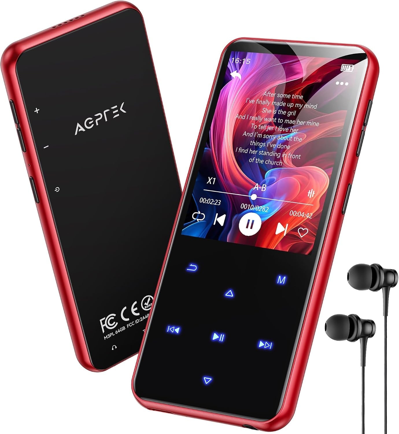 Lecteur MP3 64 Go Rose - Bluetooth 5.3 - 33% de remise - État déballé