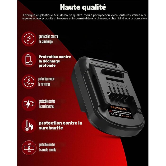 Adaptateur Batterie pour Outillage 20V vers 18V - 29% de remise
