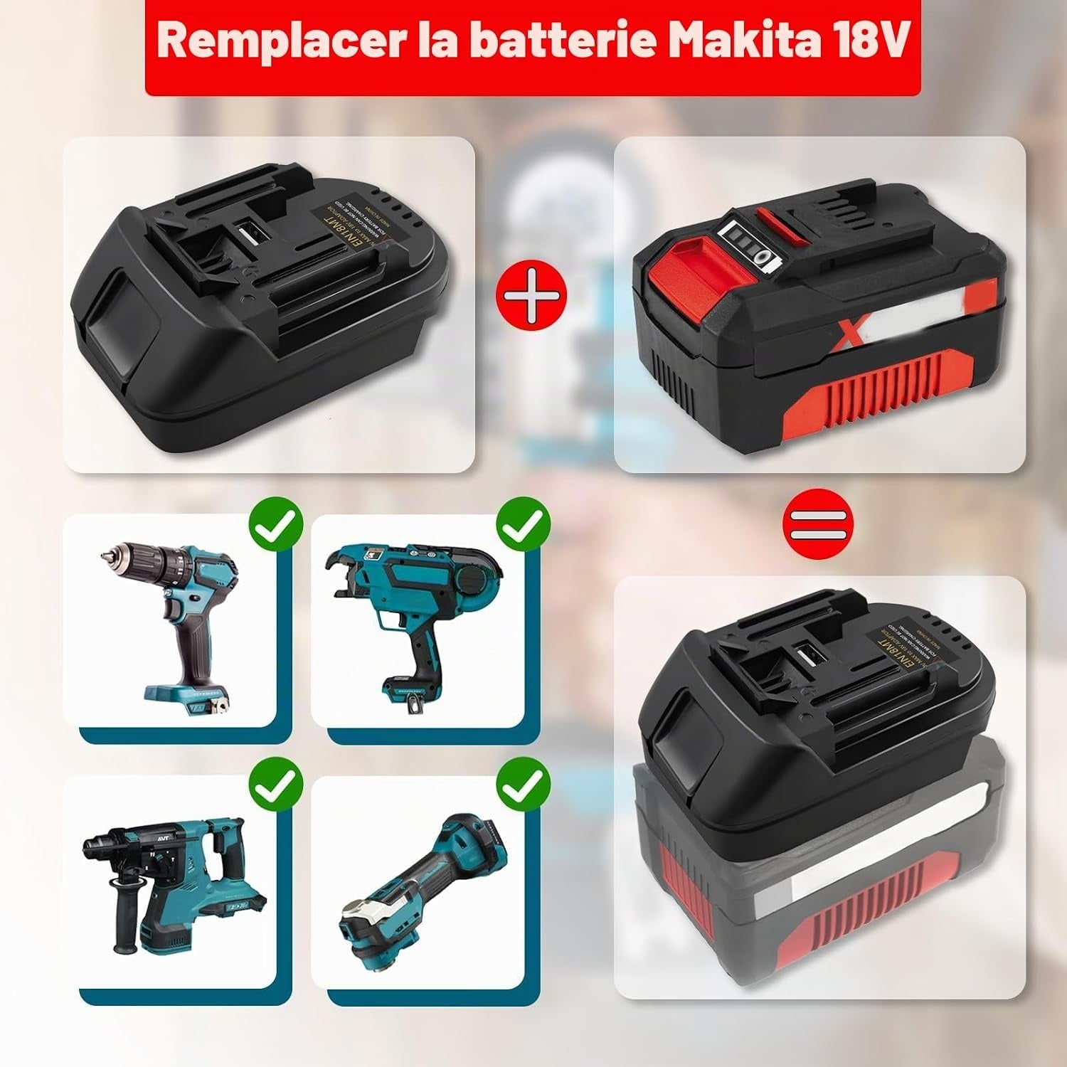 Adaptateur batterie Einhell 18V vers Makita 18V - 29% de remise