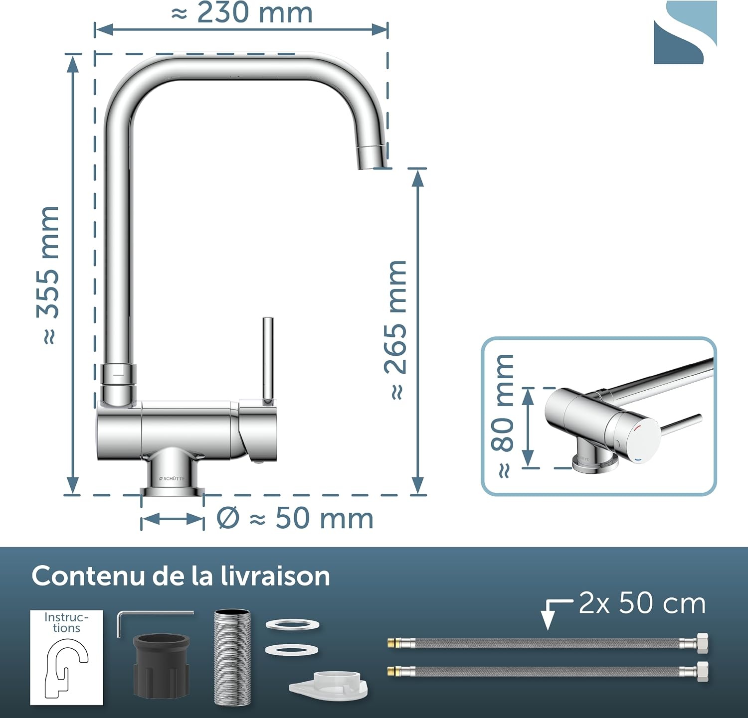Mitigeur de cuisine rabattable chrome - 34% de remise