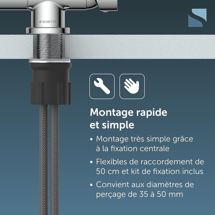 Mitigeur de cuisine rabattable chrome - 34% de remise