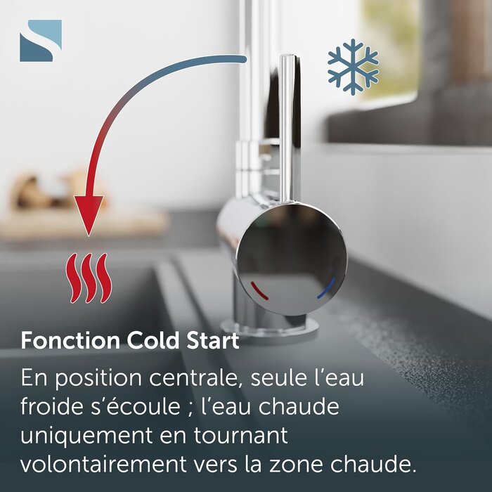 Mitigeur de cuisine rabattable chrome - 34% de remise