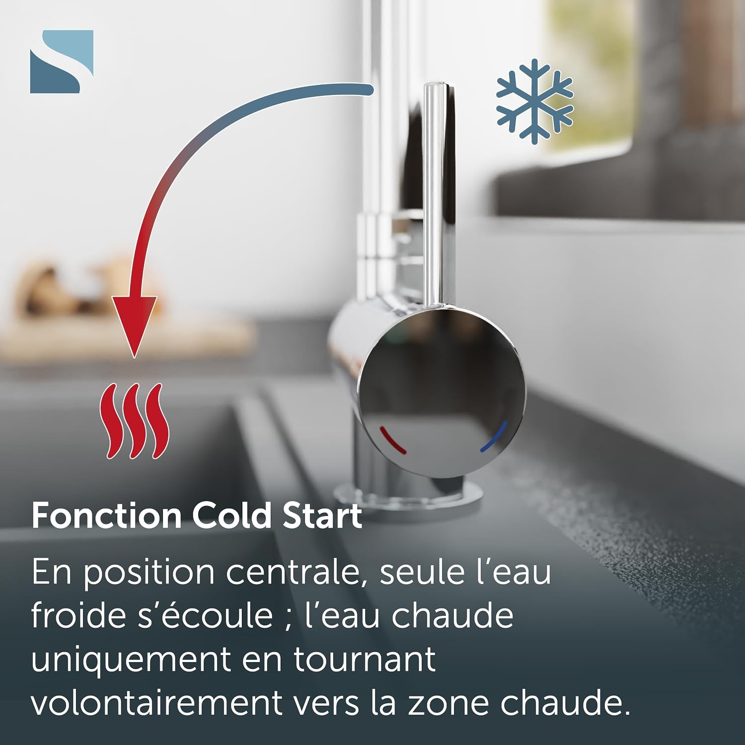 Mitigeur de cuisine rabattable chrome - 34% de remise