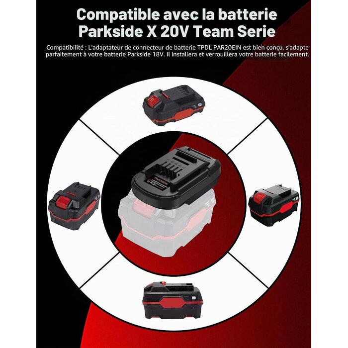 Adaptateur pour batterie 20V vers outil 18V - 29% de remise