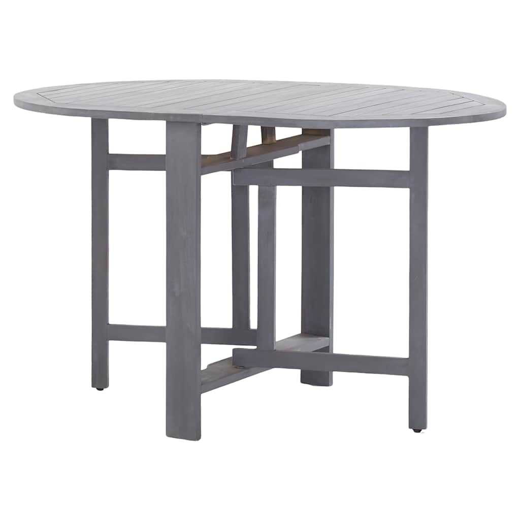 Table de jardin ovale en acacia gris - 120x70cm - 35% de remise