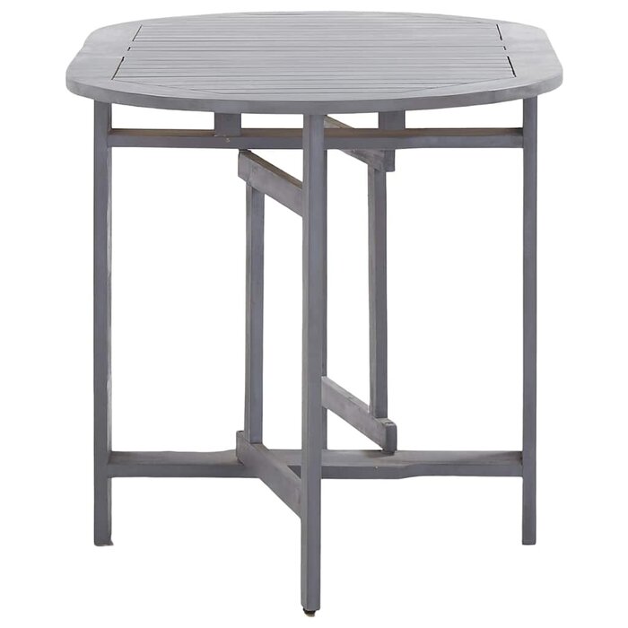 Table de jardin ovale en acacia gris - 120x70cm - 35% de remise