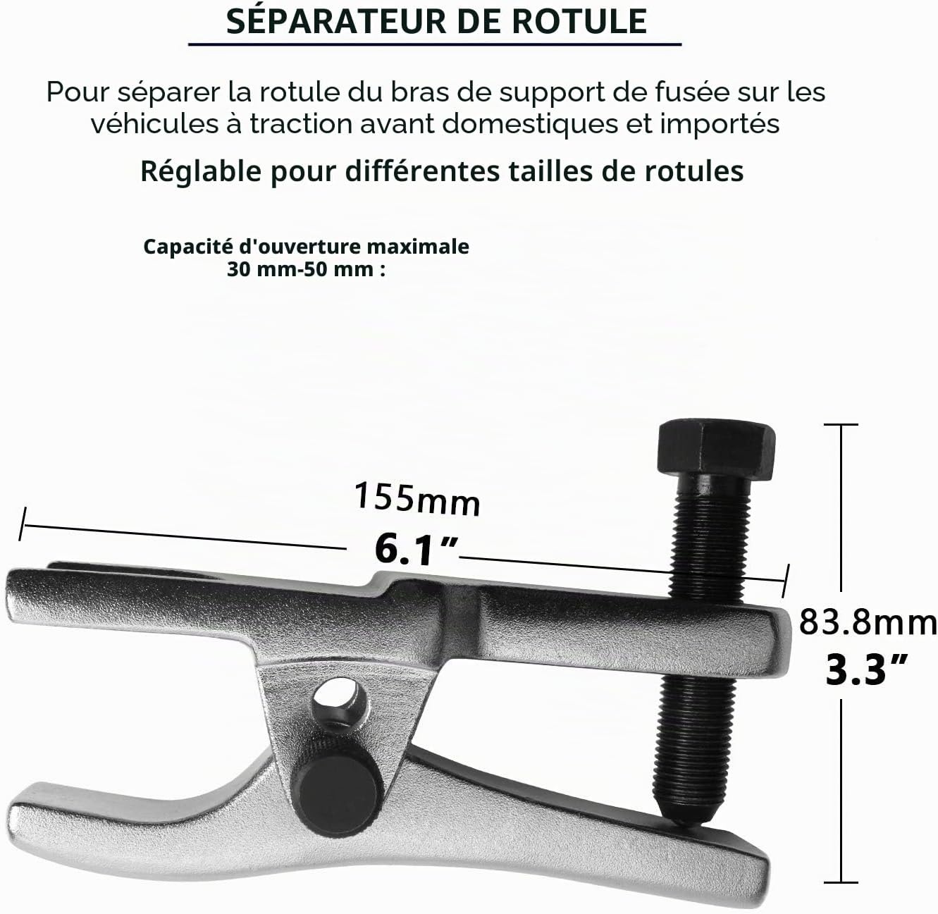 Kit d'extracteurs de rotules 3 pièces - Acier forgé - 31% de remise