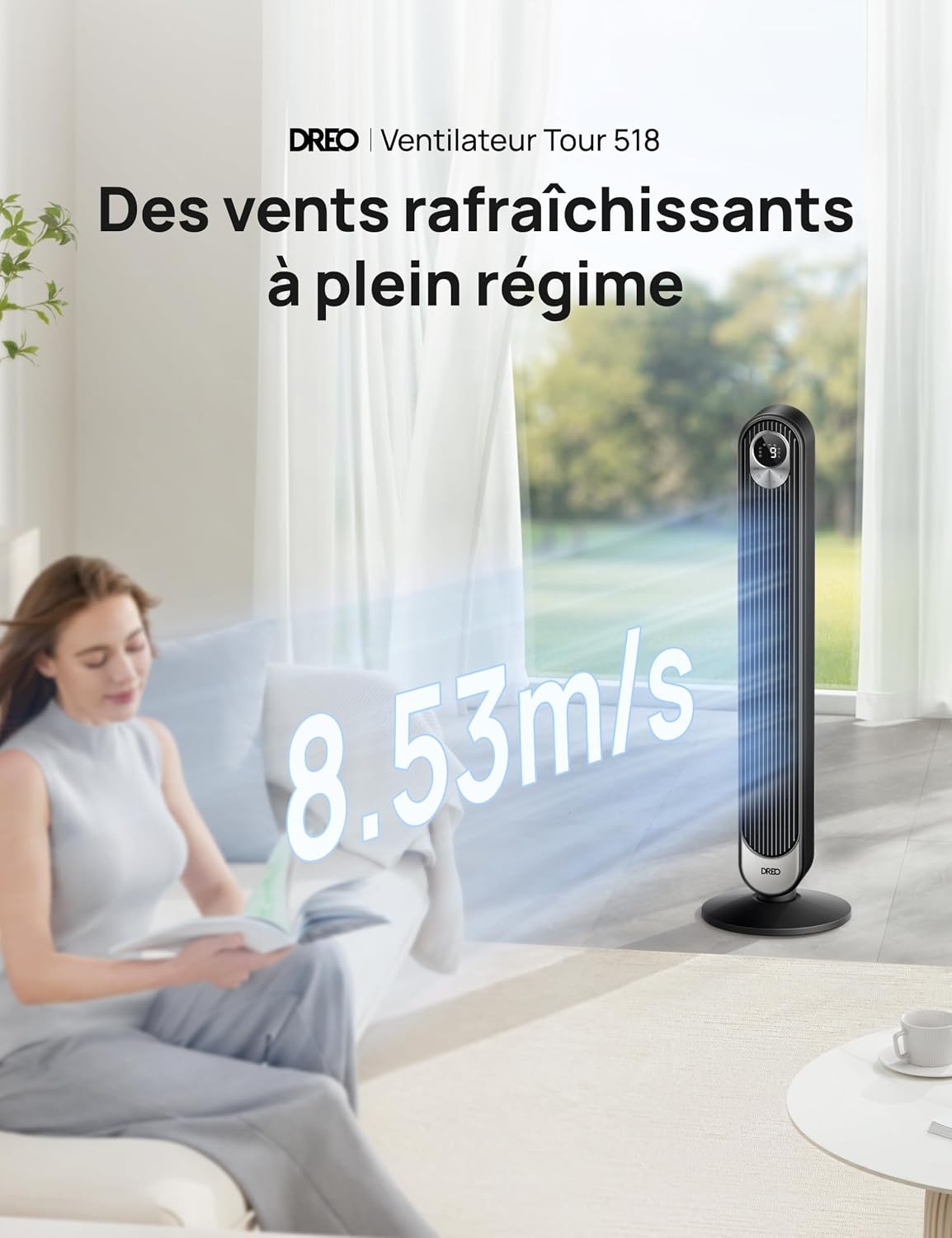 Ventilateur Colonne 42" Silencieux 20dB - 9 Vitesses - 34% de remise