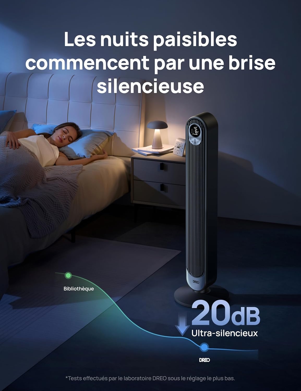 Ventilateur Colonne 42" Silencieux 20dB - 9 Vitesses - 34% de remise