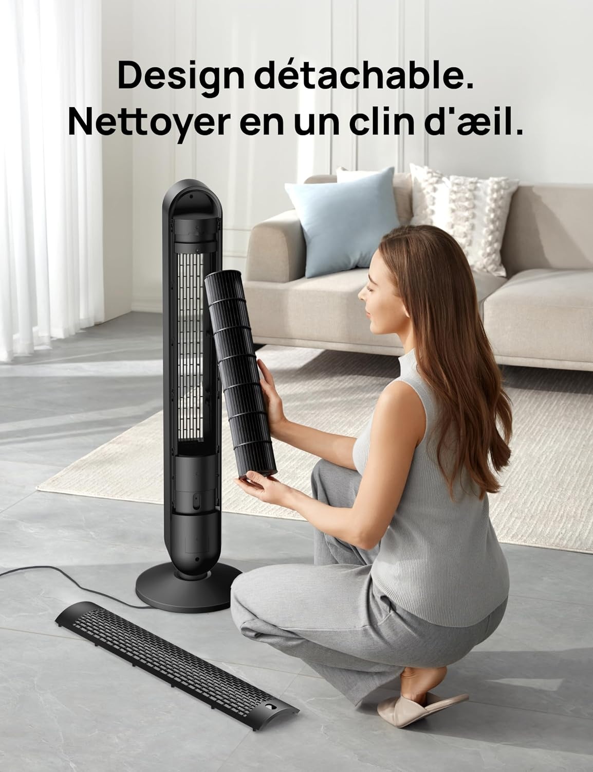 Ventilateur Colonne 42" Silencieux 20dB - 9 Vitesses - 34% de remise