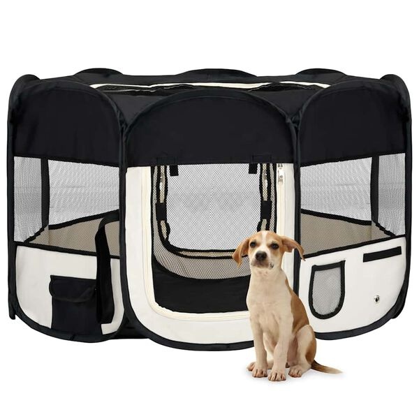 Parc pliable pour chien 125x125cm avec sac - 33% de remise