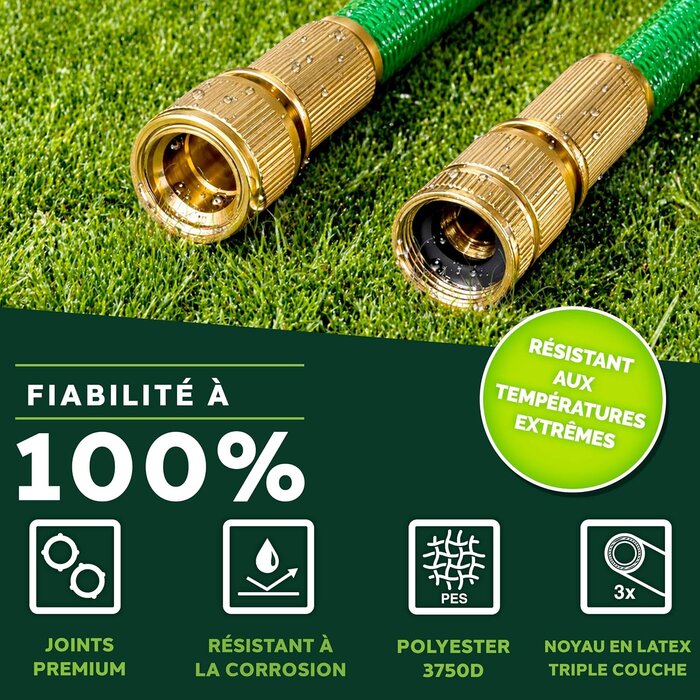Tuyau d'arrosage extensible 30m - Pistolet 10 fonctions - 33% de remise