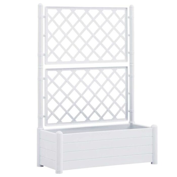 Jardinière avec treillis 100x43x142 cm blanc - 34% de remise
