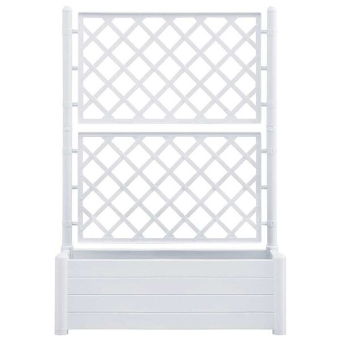 Jardinière avec treillis 100x43x142 cm blanc - 34% de remise