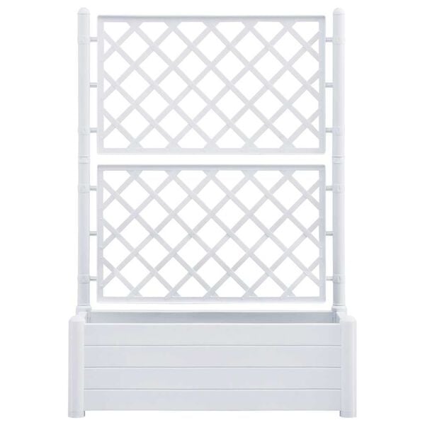 Jardinière avec treillis 100x43x142 cm blanc - 34% de remise