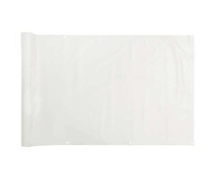 Brise-vue pour balcon PVC 400x120 cm - Blanc - 31% de remise