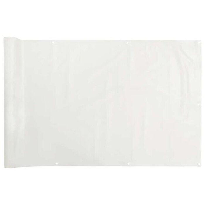 Brise-vue pour balcon PVC 400x120 cm - Blanc - 31% de remise