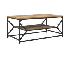 Vidaxl Table basse rectangulaire effet chêne artisan 90x50cm - 45% de remise