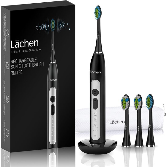 Brosse à dents sonique rose - 4 têtes, 9 modes - 31% de remise