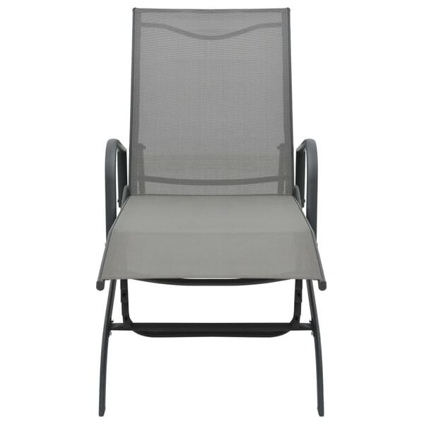 Bain de soleil acier et textilène gris - 34% de remise