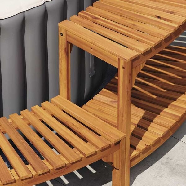 Entourage spa semi-circulaire acacia massif - 272 cm - 35% de remise