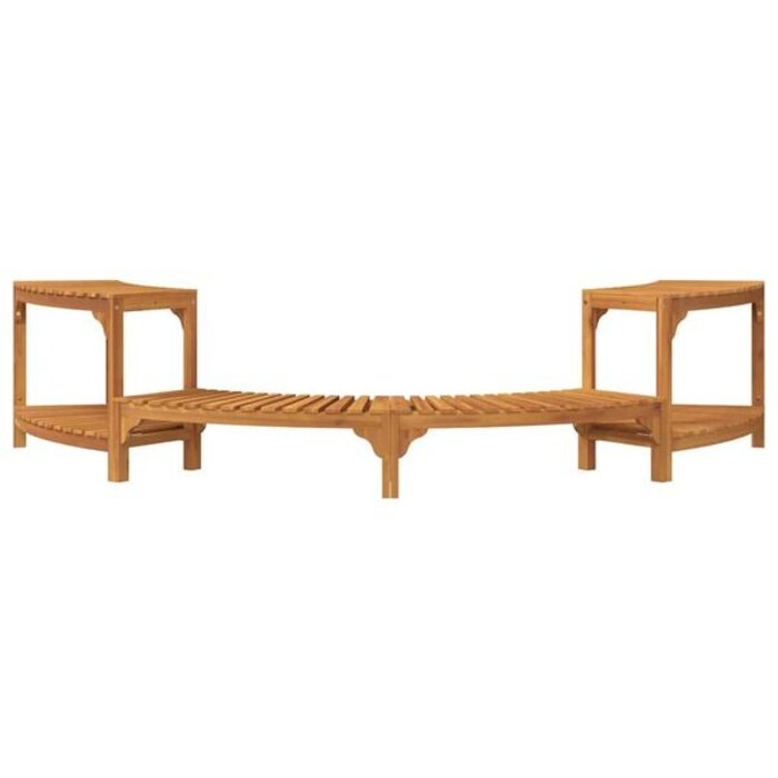 Entourage spa semi-circulaire acacia massif - 272 cm - 35% de remise