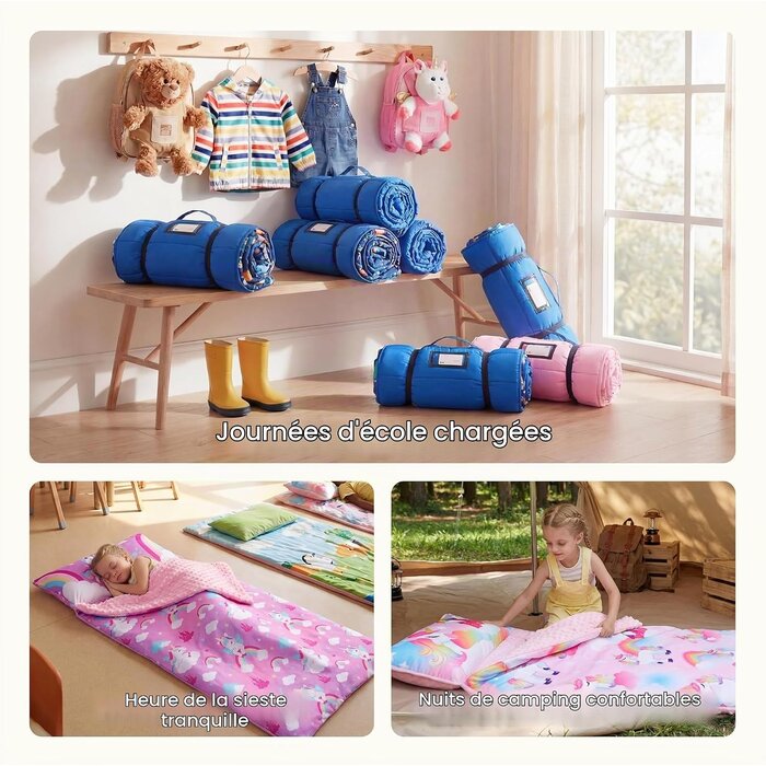 Tapis de sieste enfant Licorne rose - 30% de remise - État déballé