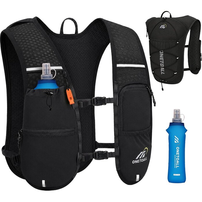 Gilet d'hydratation 6L noir et bleu, 500ml - 31% de remise