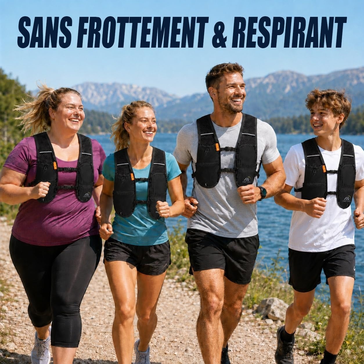 Gilet d'hydratation 6L noir et bleu, 500ml - 31% de remise