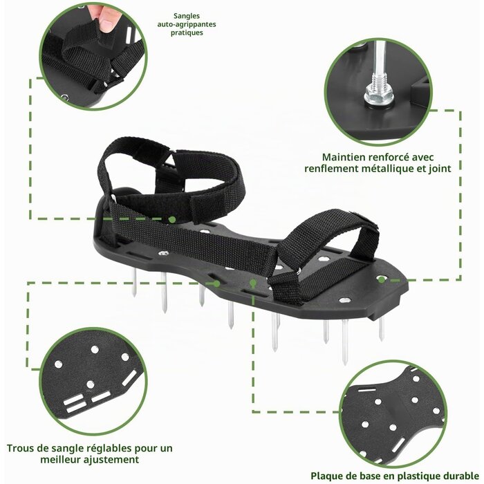 Sandales aératrices pour gazon - Taille universelle - 31% de remise
